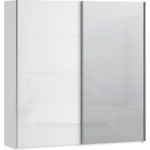 Szafa 2-drzwiowa z lustrem 200 cm SSQS32414-C04 Biały / Biały Połysk SOPHISTISPACE/SD3 Podstawowe