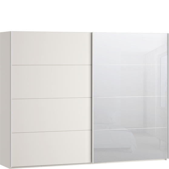 Szafa 2-drzwiowa z lustrem 270 cm SSQS12413-U60 Piaskowy SOPHISTISPACE/SD3 Podstawowe