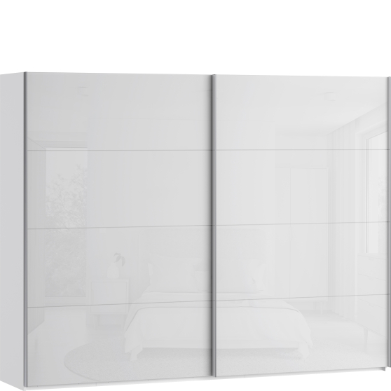 Szafa 2-drzwiowa 270 cm SSQS12411-C04 Biały / Biały Połysk SOPHISTISPACE/SD3 Podstawowe