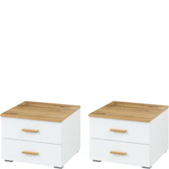 Szafki nocne z szufladami 2 szt WOOD Podstawowe