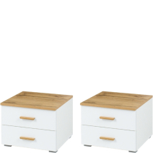 Szafki nocne z szufladami 2 szt WOOD Podstawowe