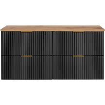 Szafka łazienkowa wisząca 120 cm z blatem ADEL BLACK Podstawowe