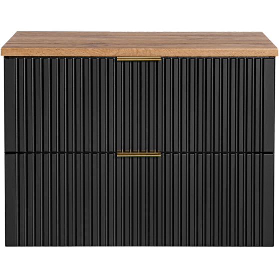 Szafka łazienkowa wisząca 80 cm z blatem ADEL BLACK Podstawowe