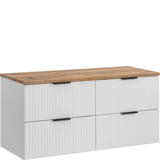 Szafka łazienkowa wisząca 120 cm z blatem ADEL WHITE Podstawowe