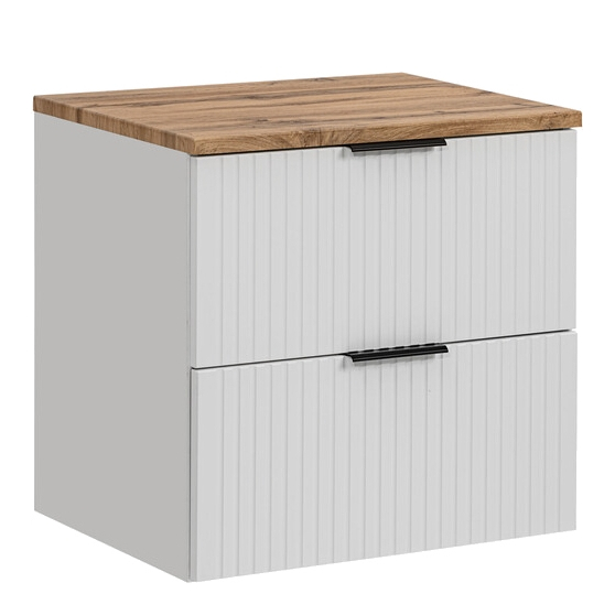 Szafka łazienkowa wisząca 60 cm z blatem ADEL WHITE Podstawowe