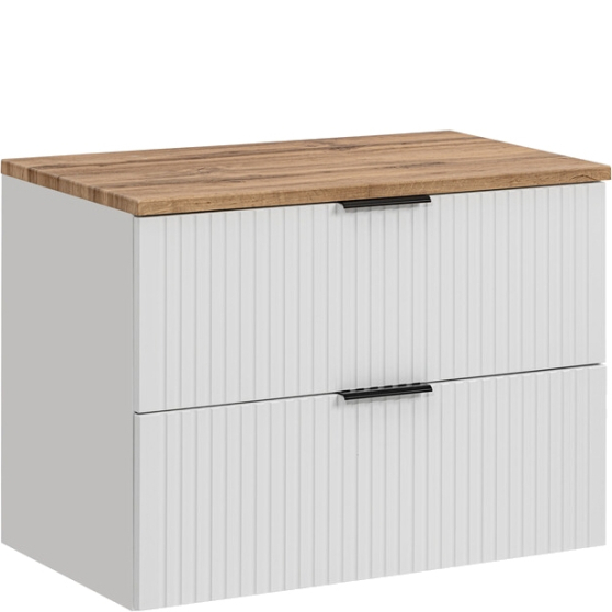 Szafka łazienkowa wisząca 80 cm z blatem ADEL WHITE Podstawowe