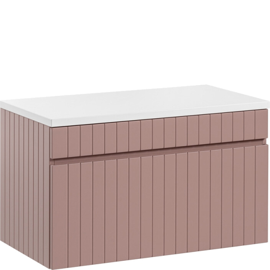 Szafka łazienkowa wisząca 80 cm z blatem ICONIC ROSE Podstawowe