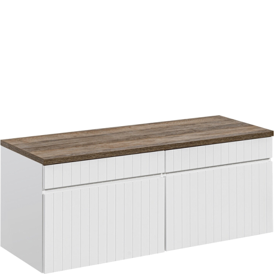 Szafki do łazienki wiszące zestaw 120 cm ICONIC WHITE Podstawowe