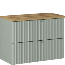 Szafka do łazienki 80 cm 2 szuflady LINE REED GREEN Podstawowe