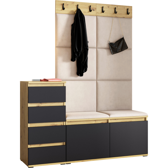 Zestaw mebli do przedpokoju EMI 34 130 cm Podstawowe (5)