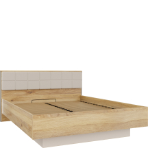 Łóżko sypialniane 160 x 200 ze stelażem i pojemnikiem BLQL6161B-M820 Dąb Mauvella BELLEVUE Podstawowe