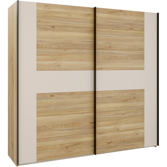 Szafa z drzwiami przesuwnymi 220 cm BLQS92711-M802 Piaskowy / Dąb Mauvella BELLEVUE Podstawowe