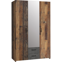 Szafa 120 cm z lustrem i szufladami ECBS834-C754 OW ECONOBOX 2 Podstawowe
