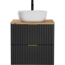 Szafka łazienkowa wisząca z umywalką 60 cm ADEL BLACK Podstawowe
