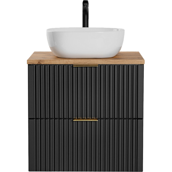 Szafka łazienkowa wisząca z umywalką 60 cm ADEL BLACK Podstawowe