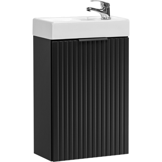 Mała szafka łazienkowa wisząca z umywalką 40 cm czarny ADEL BLACK Podstawowe