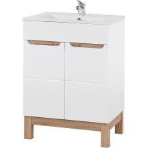 Szafka łazienkowa stojąca 60 cm umywalka + syfon BALI WHITE Podstawowe