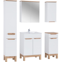 Zestaw mebli łazienkowych Bali 60 cm umywalka szafka wysoka szafka z lustrem BALI WHITE Podstawowe