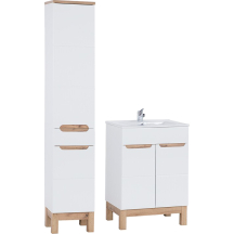 Zestaw mebli łazienkowych Bali 60 cm umywalka szafka wysoka BALI WHITE Podstawowe