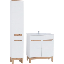 Zestaw mebli łazienkowych Bali 80 cm umywalka szafka wysoka BALI WHITE Podstawowe