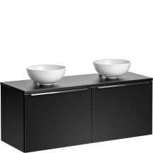 Zestaw szafek do łazienki 120 cm z umywalkami nablatowymi DOMI SANTA FE BLACK Podstawowe