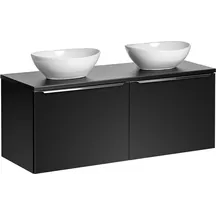 Zestaw szafek do łazienki czarny mat 120 cm z umywalkami nablatowymi SANTA FE BLACK Podstawowe