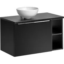 Szafka do łazienki czarna z umywalką DOMI i blatem 80 cm SANTA FE BLACK Podstawowe