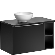Szafka do łazienki czarna z umywalką DOMI i blatem 80 cm SANTA FE BLACK Podstawowe