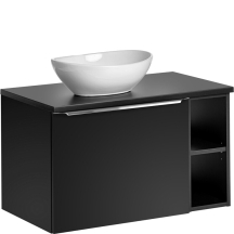 Szafka do łazienki czarna z umywalką LOLA i blatem 80 cm SANTA FE BLACK Podstawowe