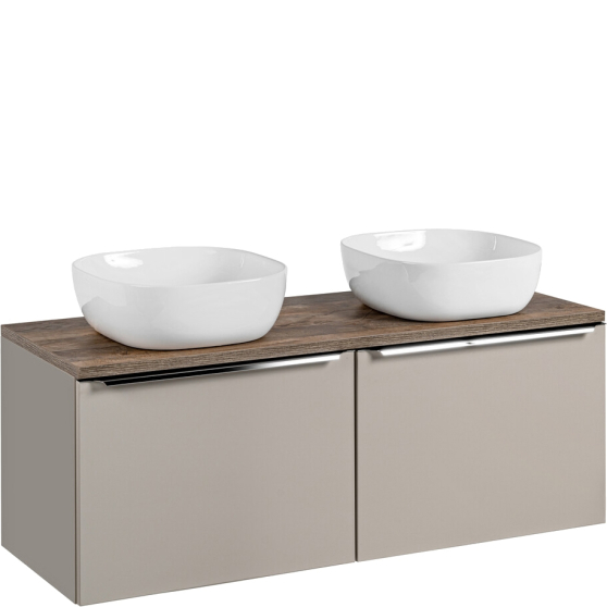 Podwójna szafka łazienkowa z umywalką 120 cm Taupe SANTA FE TAUPE Podstawowe