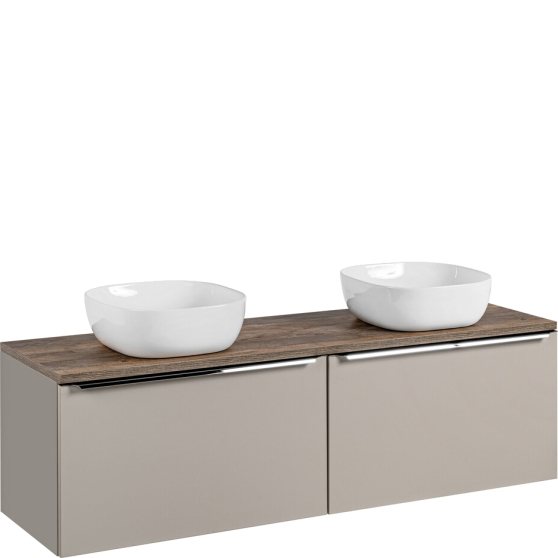 Wisząca szafka łazienkowa z umywalką 160 cm Taupe Mat SANTA FE TAUPE Podstawowe