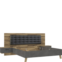 Łóżko 180 x 200 z szafkami nocnymi RCQL1184-C692 RICCIANO Podstawowe