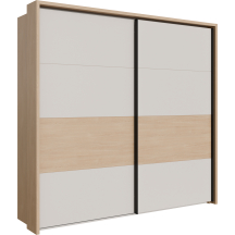 Szafa ubraniowa 230 cm z drzwiami przesuwnymi RCQS92413B-Q313 Piaskowy / Dąb Elegancja RICCIANO Podstawowe