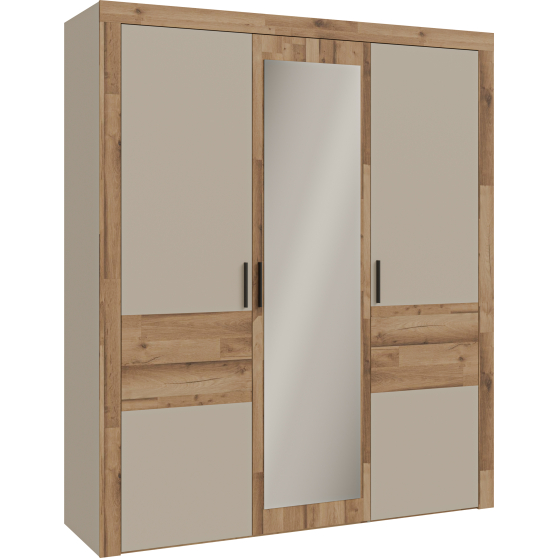 Szafa 180 cm z lustrem RCQS932-Q250 Dąb Klepkowy / Piaskowy RICCIANO Podstawowe