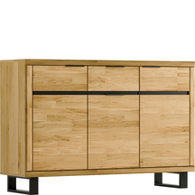 Komoda 1 szuflada 3 drzwi 130 cm MOE-32 Dąb Bianco MONO Podstawowe