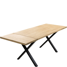 Stół rozkładany 160x80 T-03/X/R Dąb Naturalny / Czarny Podstawowe