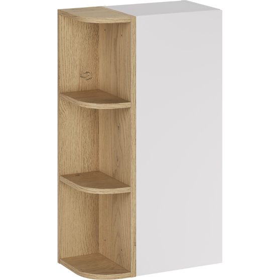 Szafka łazienkowa wisząca 1-drzwiowa z regałem 45 cm Biały Mat ASTER WHITE Podstawowe