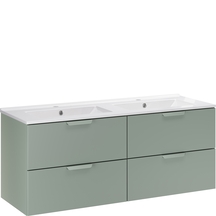 Szafka łazienkowa wisząca z umywalką 120 cm Zielony Mat ASTER GREEN Podstawowe