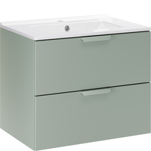 Szafka łazienkowa wisząca z umywalką 60 cm Zielony Mat ASTER GREEN Podstawowe