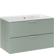 Szafka łazienkowa wisząca z umywalką 80 cm Zielony Mat ASTER GREEN Podstawowe