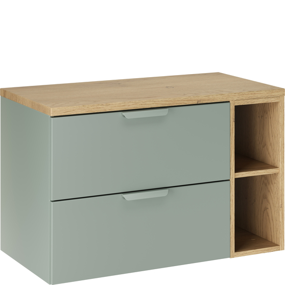 Szafka do łazienki 80 cm z blatem Zielony Mat ASTER GREEN Podstawowe