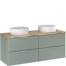 Szafka do łazienki 120 cm z blatem i umywalką Zielony Mat ASTER GREEN Podstawowe