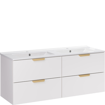 Szafka łazienkowa wisząca z umywalką 120 cm Biały Mat ASTER WHITE Podstawowe