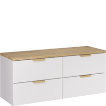 Szafka łazienkowa wisząca z szufladami 120 cm Biały Mat ASTER WHITE Podstawowe