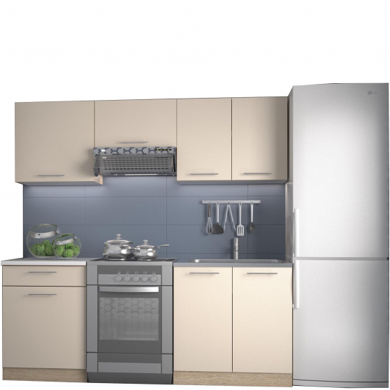 Zestaw mebli kuchennych 200 cm MARIJA Wanilia Podstawowe