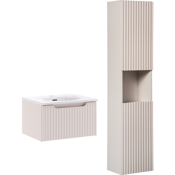 Zestaw mebli do łazienki szafka z umywalką 50 cm słupek kolor Kaszmir NOVA CASHMERE Podstawowe
