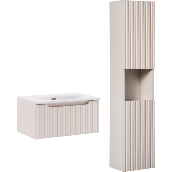 Zestaw mebli do łazienki szafka z umywalką 60 cm słupek kolor Kaszmir NOVA CASHMERE Podstawowe