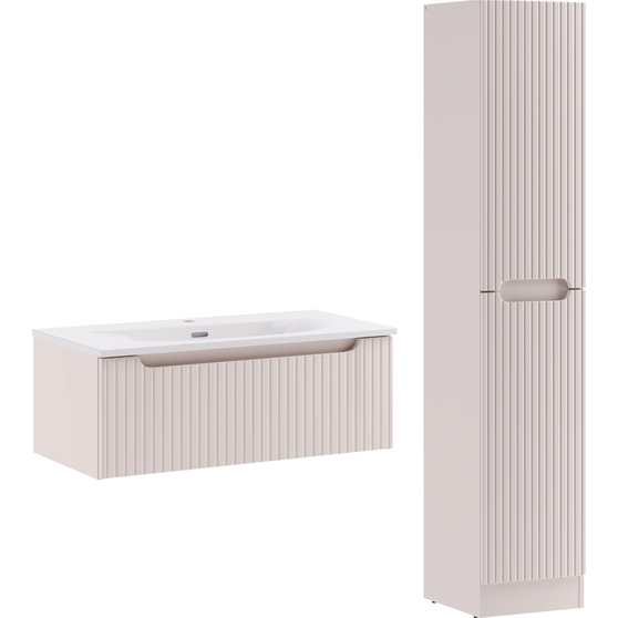 Zestaw mebli łazienkowych szafka z umywalką 80 cm słupek kolor Kaszmir NOVA CASHMERE Podstawowe