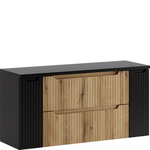 Zestaw szafek łazienkowych wiszący 120 cm Dąb Coast Evoke / Czarny NOVA COAST EVOKE Podstawowe