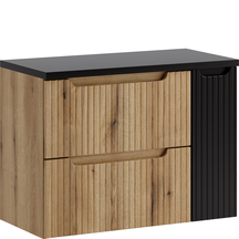 Zestaw szafek łazienkowych wiszący 80 cm Dąb Coast Evoke / Czarny NOVA COAST EVOKE Podstawowe